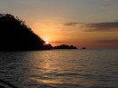 sunset as we anchored in Ensenada Naranja