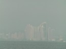 Panama City barely visible in the distance