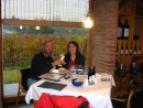 Me and Ingrid Briones having a champagne toast in the 5 star Torres diningroom.