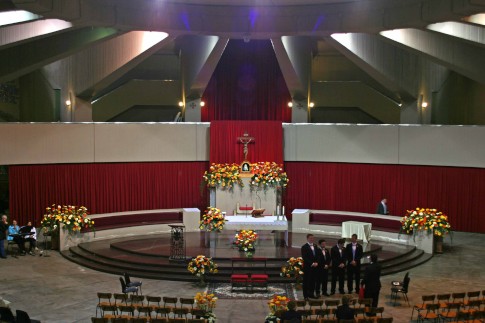 Inside the new cathedral.
