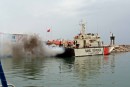 The Turkish coastguard make regular anti-pollution patrols