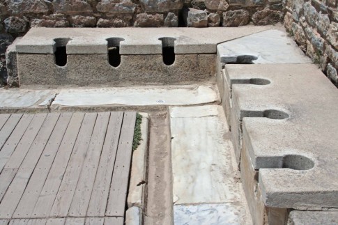 Communal Roman toilet