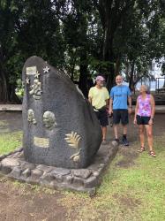 The “Bounty” memorial at Point Venus , Tahiti
