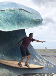 Greg surfing”the Wave”, Tahiti Iti