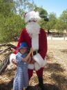 Primary school party in the park with santa
