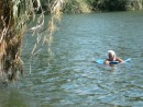 Captian Greg swiming in Ignacio Springs Lagoon
