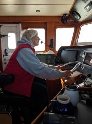 Jan at the helm