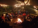 Evening campfire at Frying Pan Bay