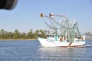 One of many shrimp boats on the Gulf