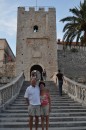 Jean and Trevor at entrance to Korcula Town