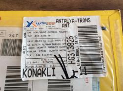 NOW WE KNOW WHY THIS PACKAGE TOOK A MONTH FROM ISTANBUL TO ALANYA.