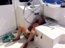 So hot out on the ocean——off watch, trying to find a cool place to sleep.
