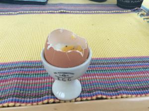 Wish I had a toast rack aboard to go with my egg cup.