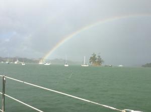 Rainbow over Pine Island.