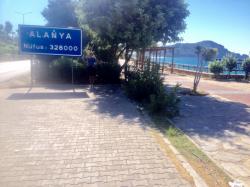 “WELCOME TO ALANYA”. ON PATH FROM MARINA TO MIGROS.