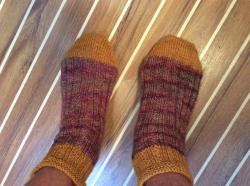 Finished Socks.  Thanks Kathy Engel for the gift of yarn.