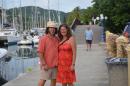 Captain Kurt with First Mate Pamela at Nanny Cay BVI: After we arrived in BVI were heading to the awards party & dinner hosted by the ARC. Our friends Anne and George on Sail Away took this and sent it to us.