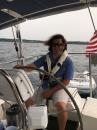 Captain at the wheel: happy 4th of July