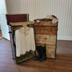 Steamer trunk: Who knew that is what they look like inside?!