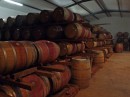 Kegs of wine at Villiera Wine Estate