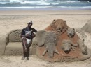 The "Big Five" with sand sculptor