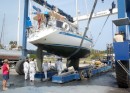  Panama - Egret lifted out to change anodes etc