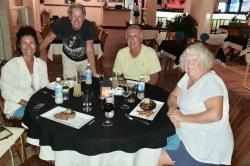 Dinner with G & T at Sails restaurant, Prickly Bay