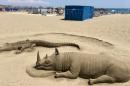 Sand sculptures for tourists