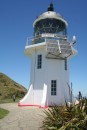 Built 1941 to replace the original on Motuopao. It was last manned lighthouse in New Zealand and became fully automatic in 1987. Is now monitored by computer from Wellington.