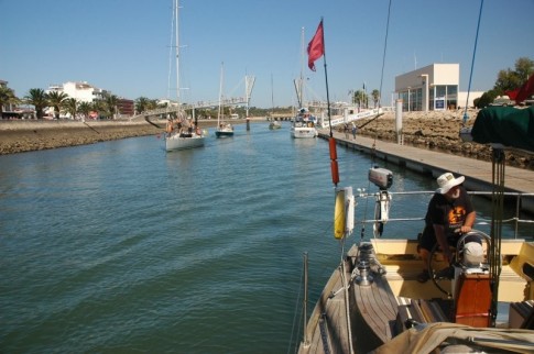 Looking back up the canal to Lagos marina.