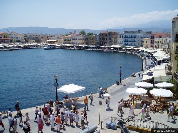 Chania old harbour looking east