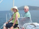 John and Pat approaching Isla Ons