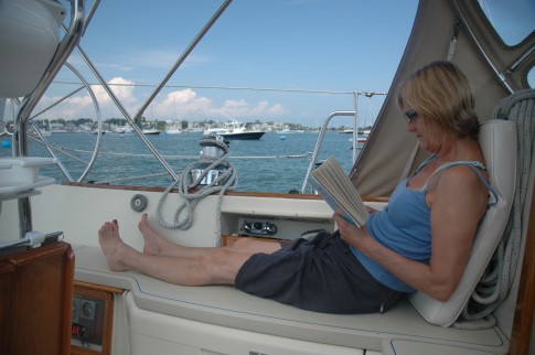 Judy chilling out at Edgartown
