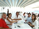 Phil, Lara, Mario, Julio and Solange for afternoon drinks by the river Tejo, Lisbon