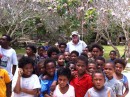 Phil with Watts Island school kids