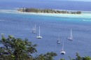 Songline moored at Bora Bora Yacht Club