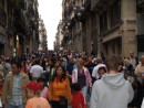 As we wandered the old quarter in Barcelona the streets started to get crowded - it was the Festa de la Merce