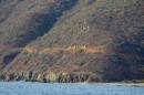 We managed to take these pics from the boat as we travelled from Los Muertos south to Isla Isabella - trying to give a better idea of road on the side of the mountain