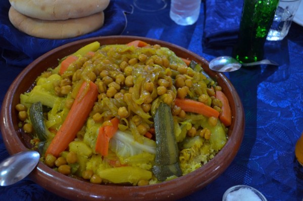 Lunch, tagine with chicken.