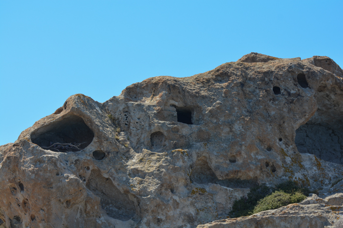 The Caves: You can see the holes cut out by the hermits, all by hand.