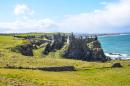 Dunluce Castle: View of the castle taken from down the road