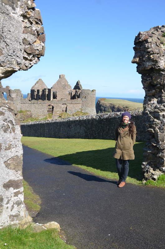 Dunluce Castle: A cool site right on the edge of the ocean.  This is after the rainstorm had passed