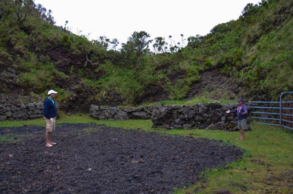 We stopped to check out this old, old, volcano crater that was being used as a cattle pen...