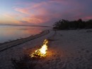 One of our beach fires - the sky was spectacular and this was the area where we saw most of our green flashes