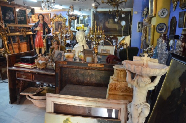 An antique store we stopped in - crazy full of everything you could imagine.  Does not seem like he sold much.  The owner had quite a conversation with Emma about education.