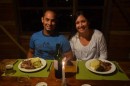 Alfredo and Emma enjoying the eats!!