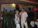 Reg and I singing our wedding song in a Mexican Karaoke Bar...great fun
