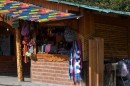 Tourist kiosk with local crafts