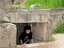 Leo finds the tunnels in the ruins