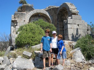 Lycian ruins - 2000 years old.  An hour walk to there...hot!